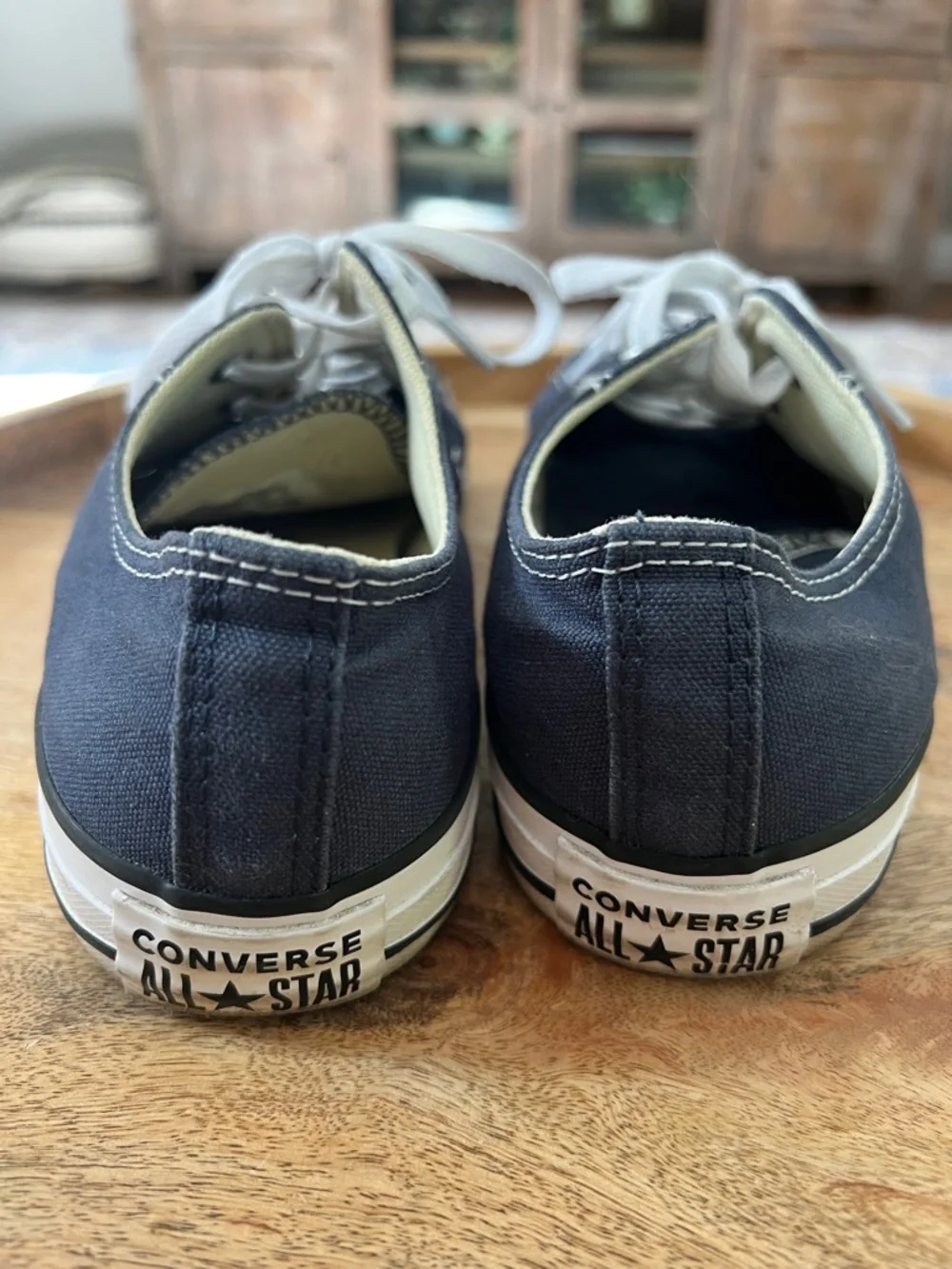 Converse Low Top Canvas Sneakers in Navy and White M7.7W9.5 - Picture 4 of 7